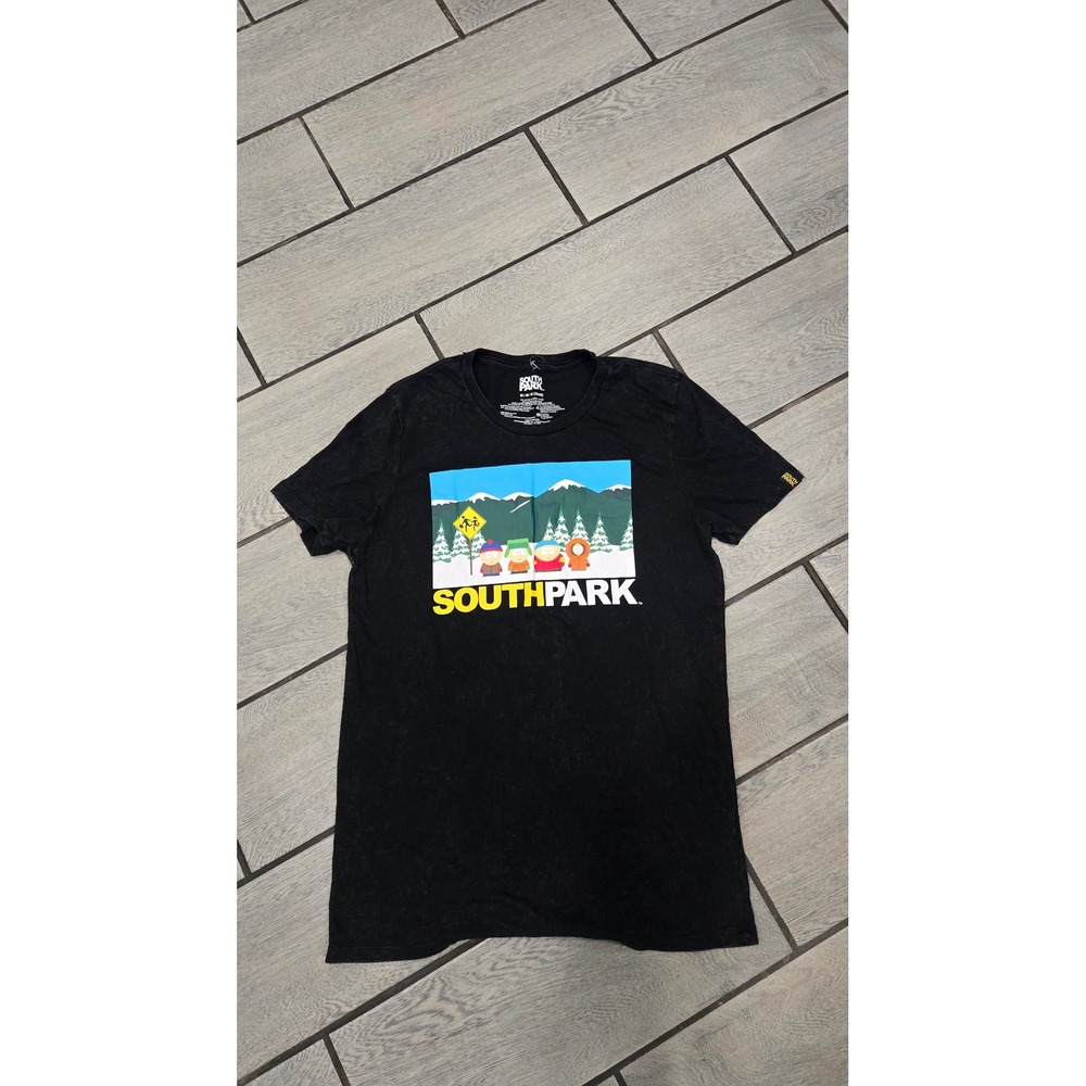 South Park Graphic T Shirt Black M/M/M 38/40 Cartoon Character Print Tee